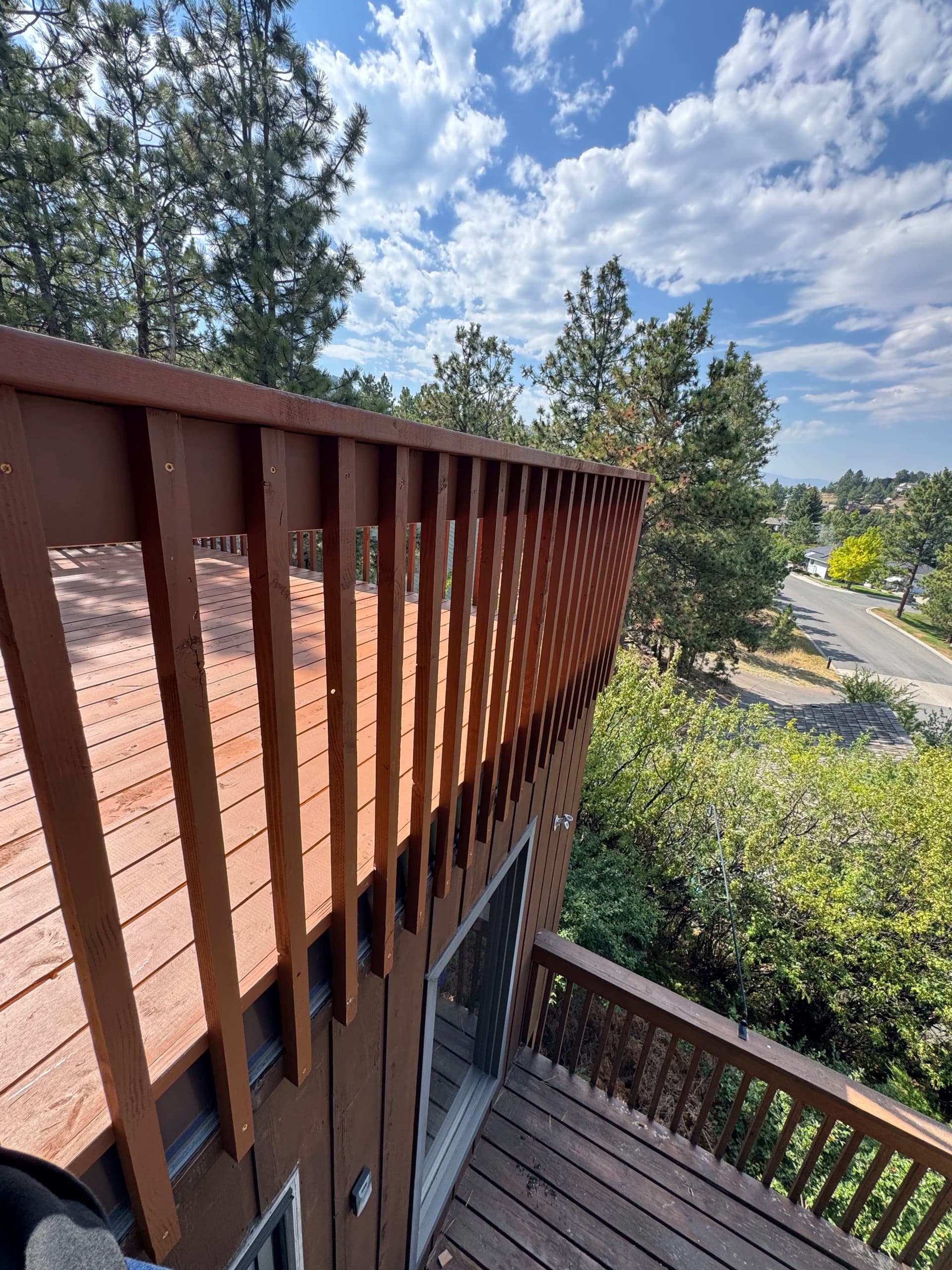 Fresh Deck Build With Clean Railing and Solid Wood Finish